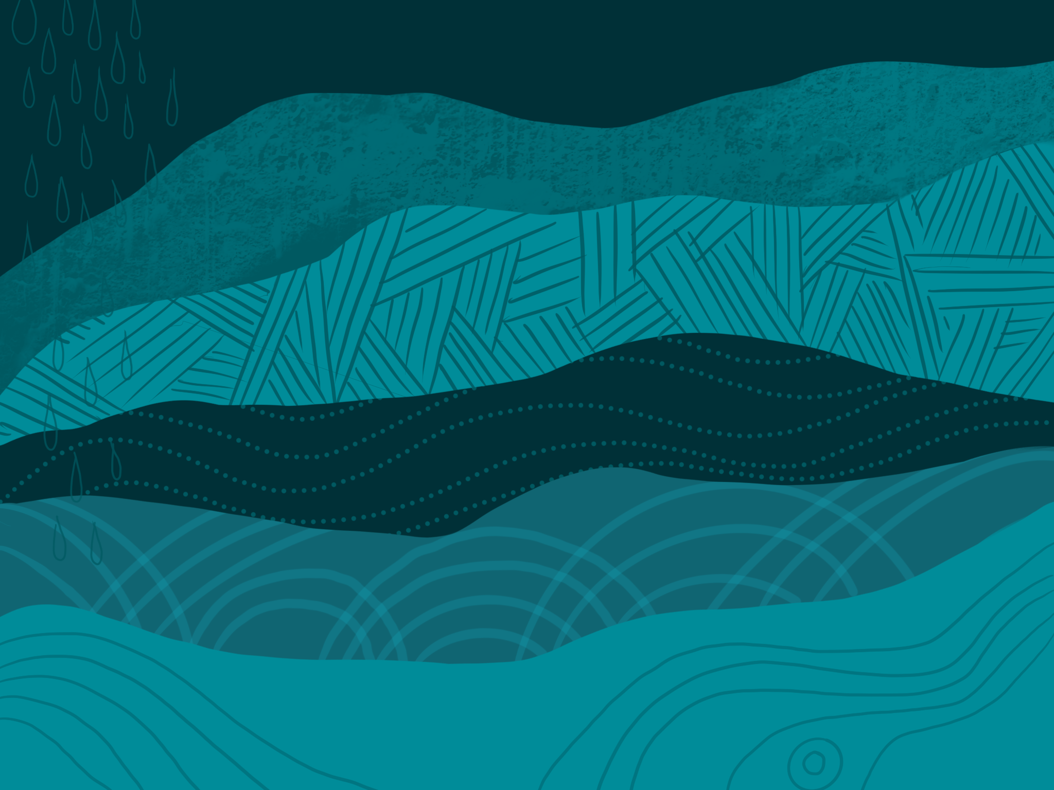 An abstract mountainous horizon.